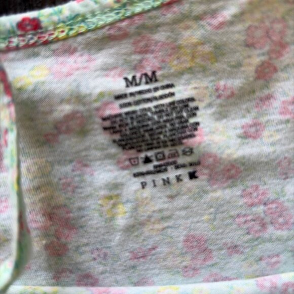 Chemise Floral Knit Cottage Core Night Gown With Ruffles Front - Picture 4 of 4